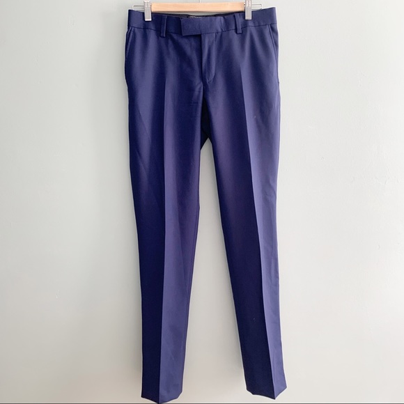 The Kooples Other - The Kooples Men's Fitted Navy Blue Dress Slacks Work Trousers EU 44 Size Small